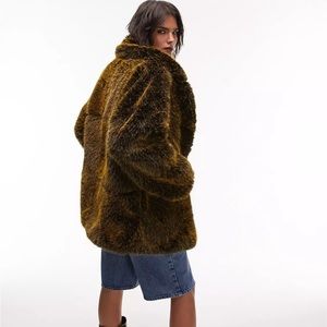 Topshop Faux Fur Coat Asos